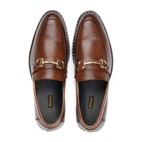 ST-05-Shaded Cow Leather Horse bit Formal Loafer Style In Rubber sole - DeVogue
