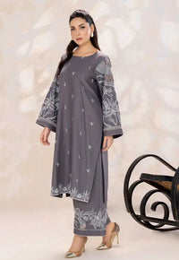 Safwa Ash Veil – 2PC Stitched Suit (P000576) - Mmall