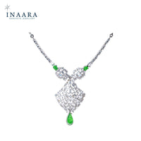 Baguette Emerald Necklace Set