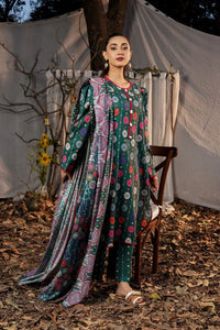 Safwa | Olive Whisper – 3PC Printed Ready to Wear (P000511) - Mmall