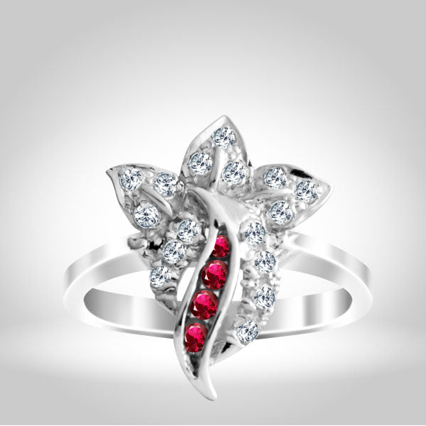 Glorious Ruby Pendant Set - Synthetic Drop