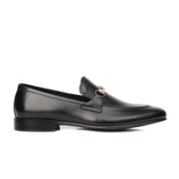 Black Cow Leather Formal Loafer Style - Mmall