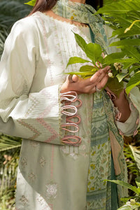 Safwa | Mint Whisper - 3PC Unstitched Suit (SPN02) - Mmall