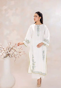 Safwa | White Serenity – 2PC Embroidered Ready to Wear (P000607) - Mmall