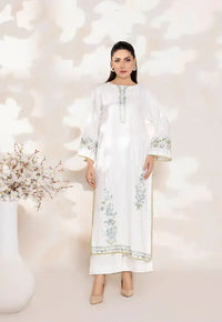 Safwa | White Serenity – 2PC Embroidered Ready to Wear (P000607) - Mmall