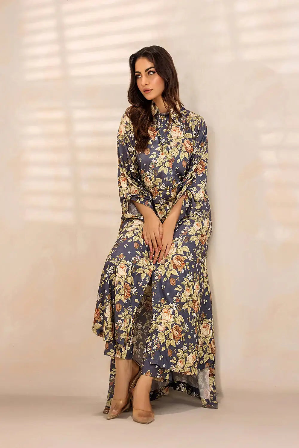Safwa | Smoky Grace – 2PC Printed Viscose Pret (P000650) - Mmall