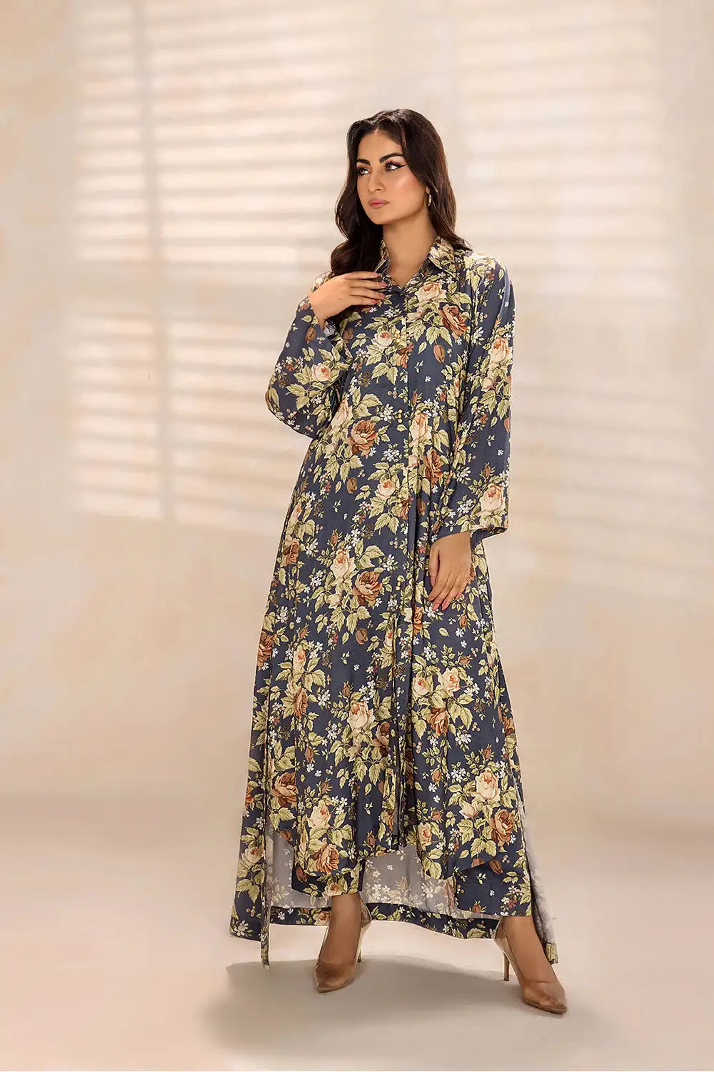 Safwa | Smoky Grace – 2PC Printed Viscose Pret (P000650) - Mmall