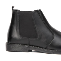 Black Cow Leather Chelsea Boots - Mmall
