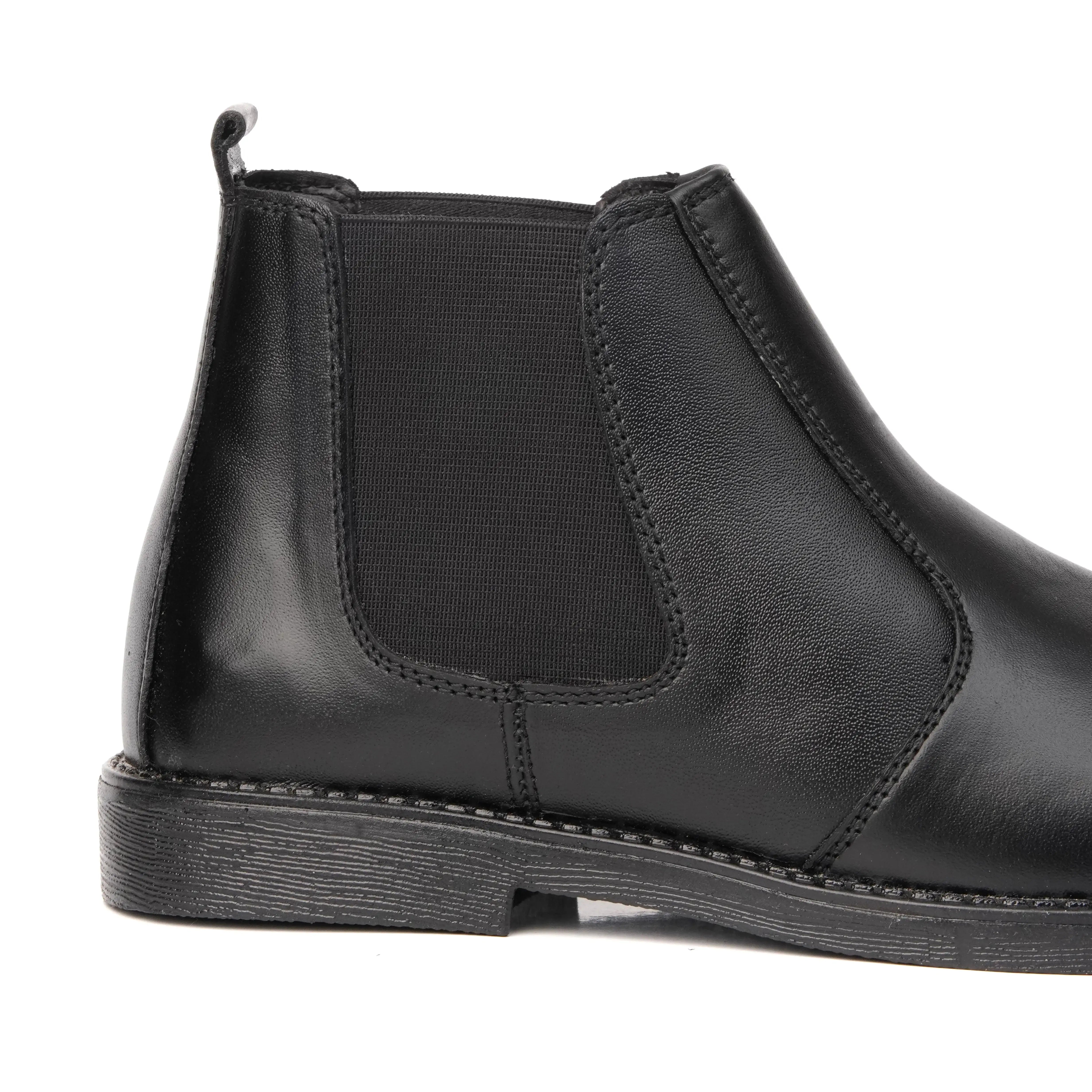 Black Cow Leather Chelsea Boots - Mmall
