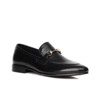 Black Cow Leather Formal Loafer Style - Mmall