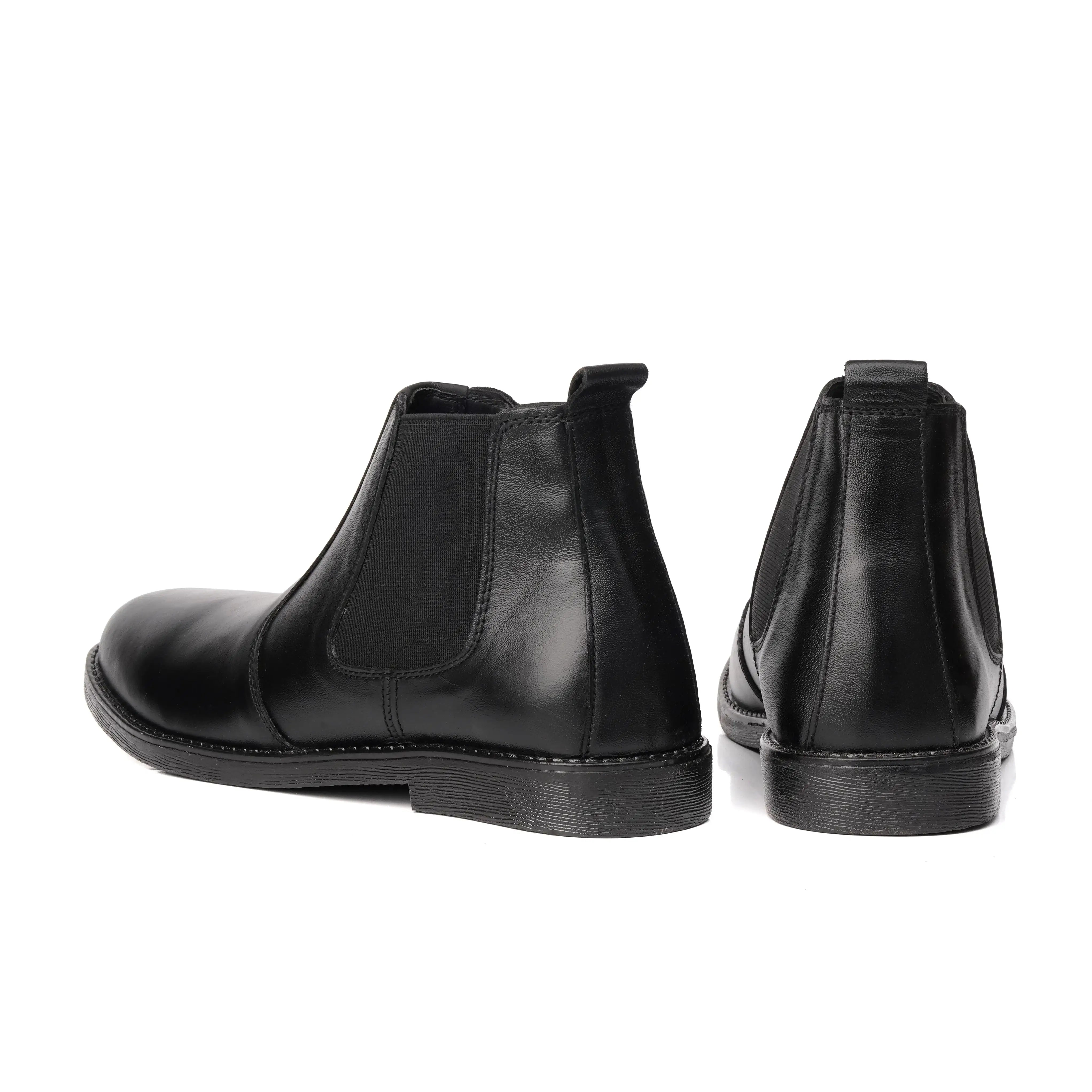 Black Cow Leather Chelsea Boots - Mmall
