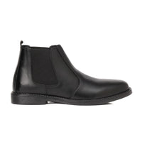 Black Cow Leather Chelsea Boots - Mmall