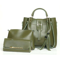 Alexa 3 Pcs Green women's crossbody bag in green by Bag X