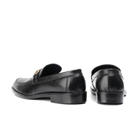 ST-05-Black Cow Leather Horse bit Formal Loafer Style In Rubber sole - DeVogue