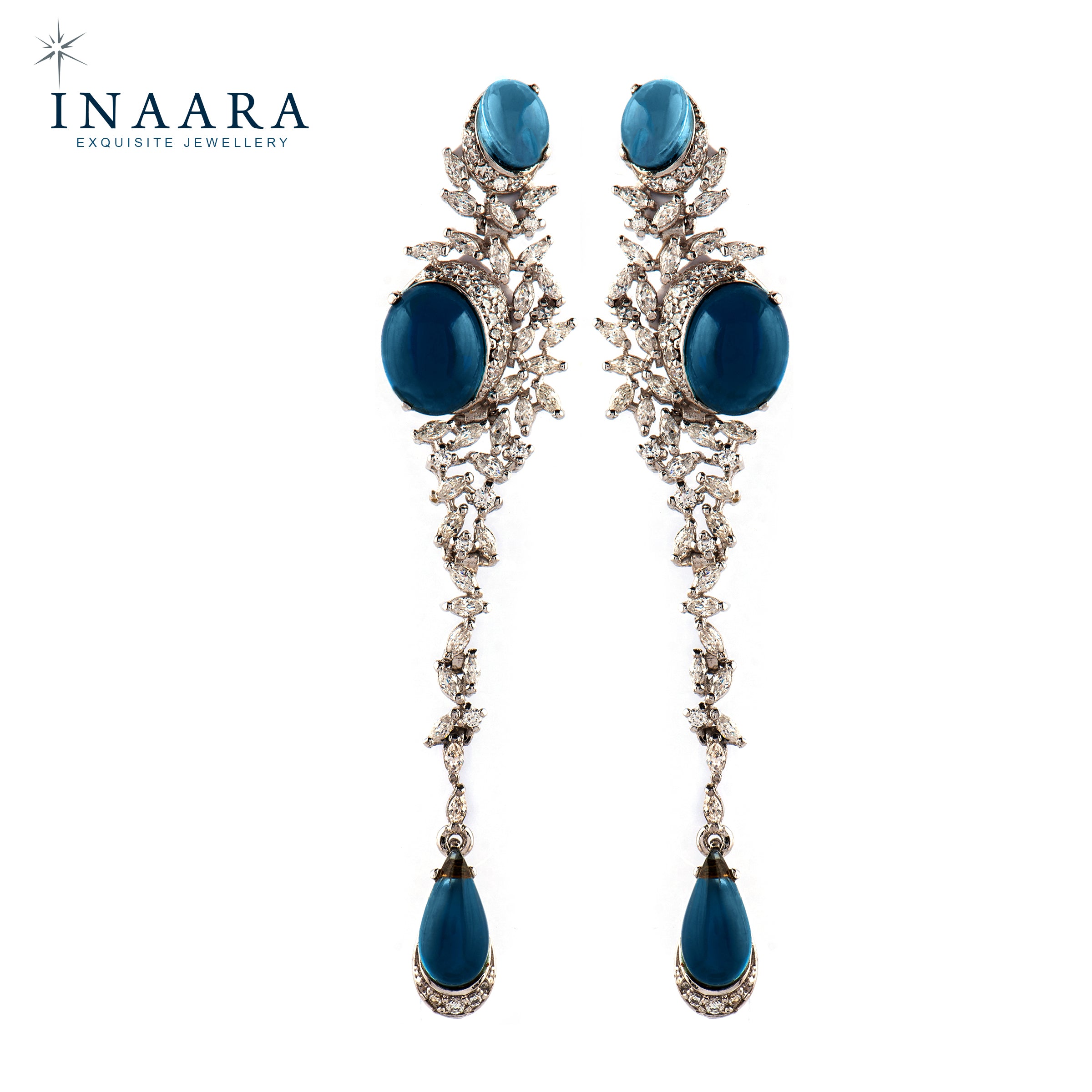 Crystal blue earrings