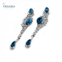 Crystal blue earrings