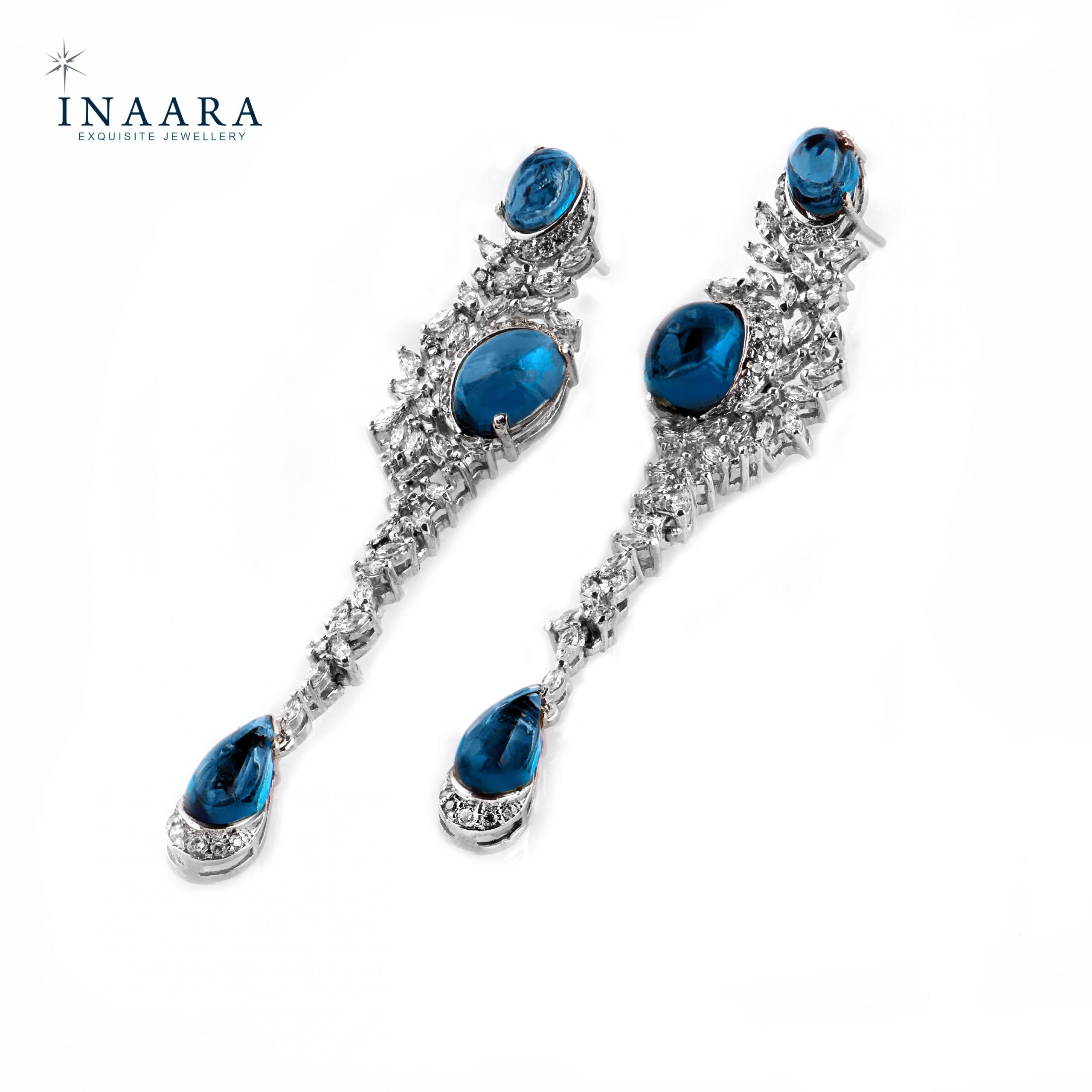 Crystal blue earrings