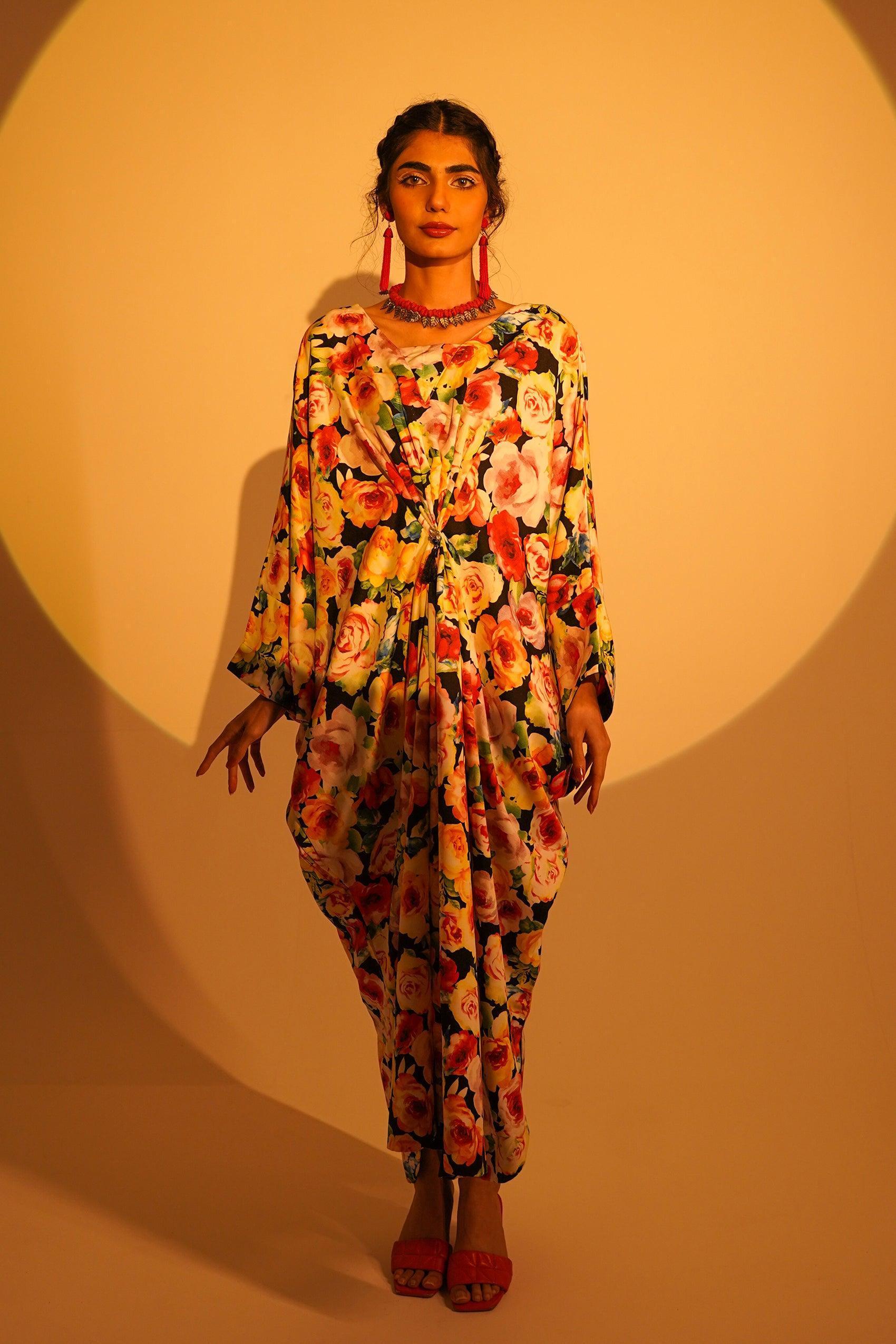 Kaftan - Printed Georgette - Kross Kulture