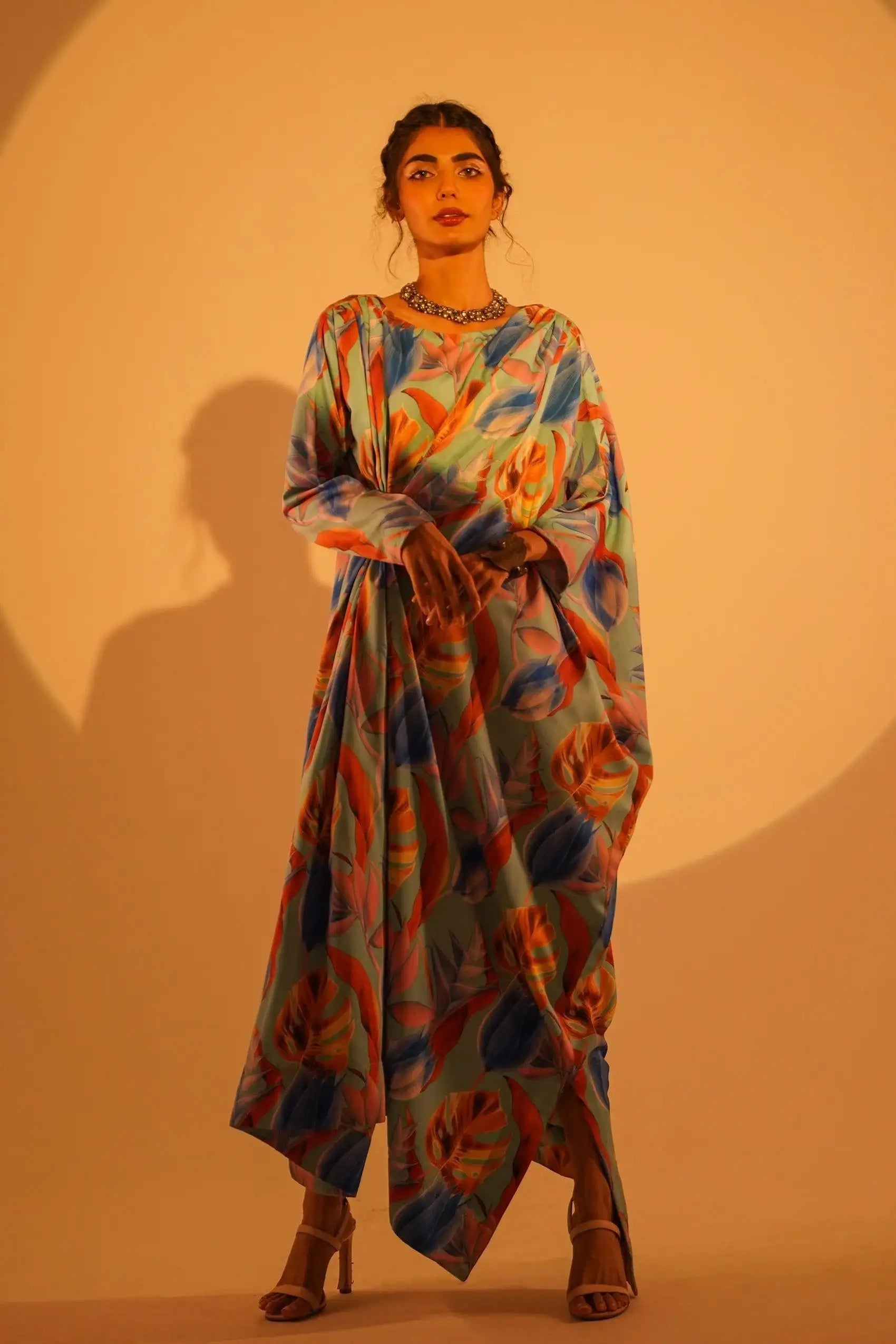 Kaftan - Printed Georgette - Kross Kulture