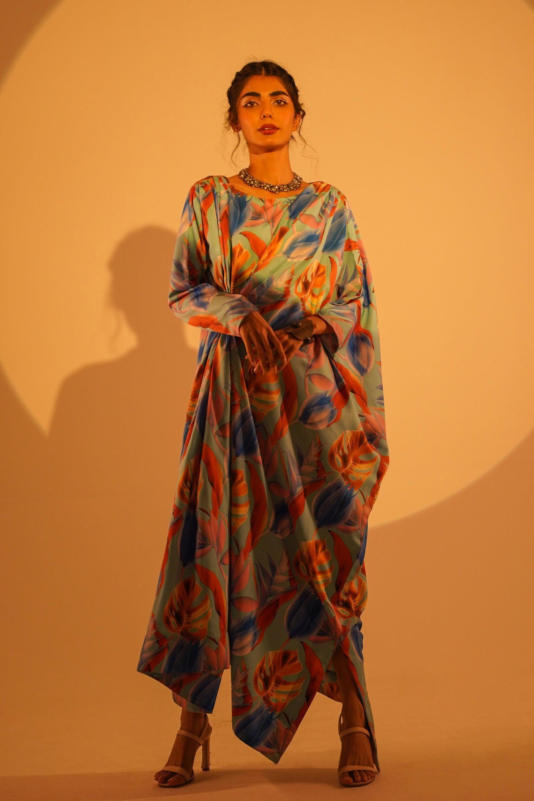 Kaftan - Printed Georgette - Kross Kulture