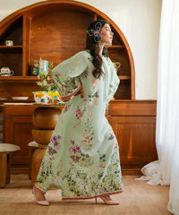 Printed Silk Lawn Kaftaan - Kross Kulture
