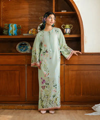 Printed Silk Lawn Kaftaan - Kross Kulture
