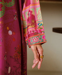Printed Silk Lawn Kaftaan - Kross Kulture