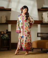 Printed Silk Lawn Kaftaan - Kross Kulture