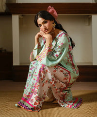 Printed Silk Lawn Kaftaan - Kross Kulture