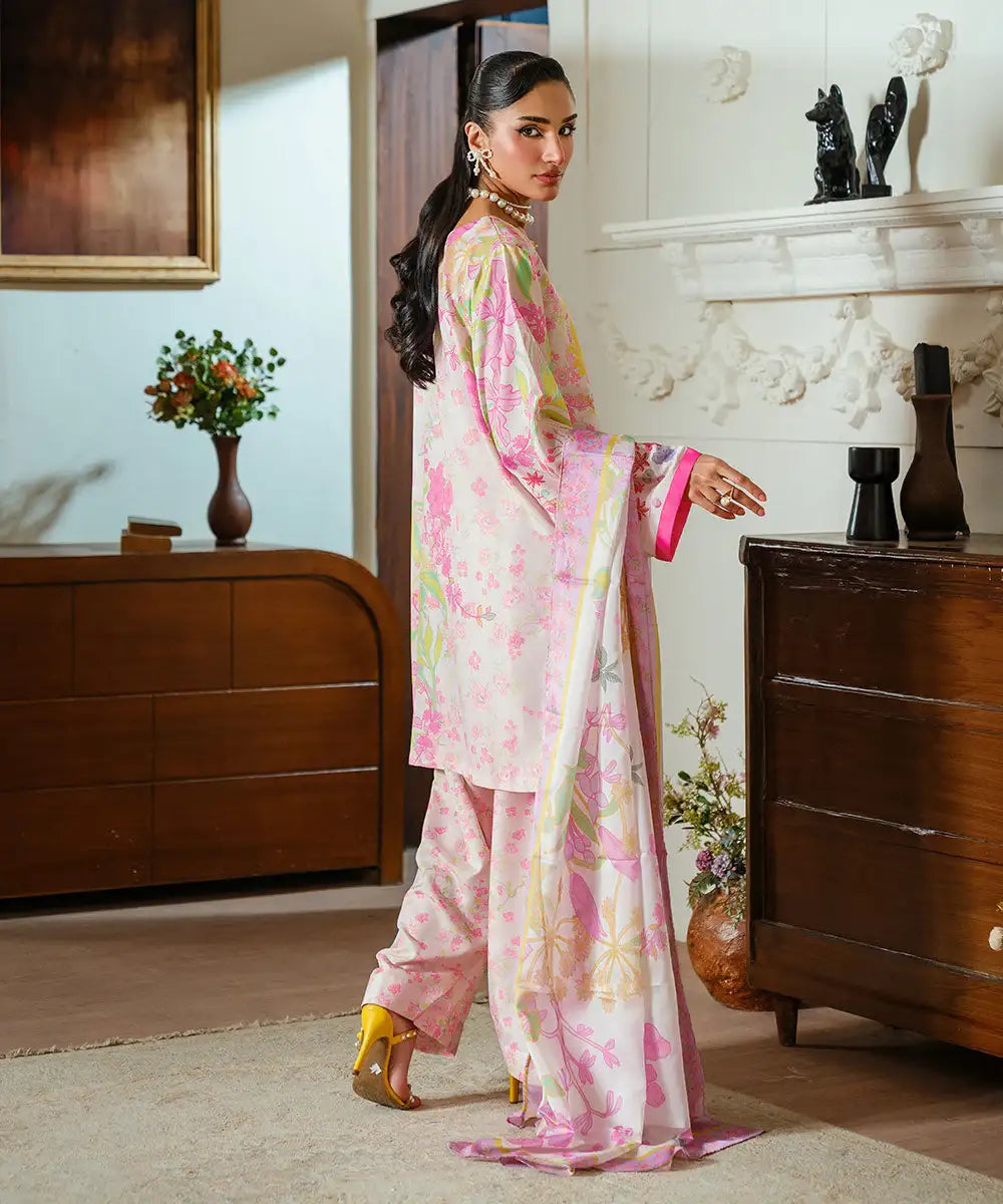 2PC - Printed Silk Lawn - Kross Kulture