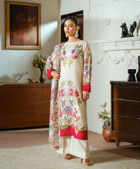 2PC - Printed Silk Lawn - Kross Kulture