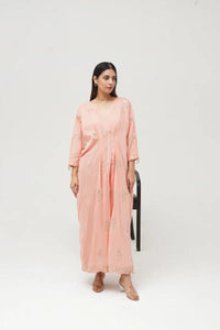 Embroidered Cotton Silk Kaftan - Kross Kulture