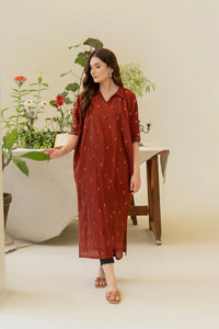 Embroidered Yarn Dyed Cotton Shirt - Kross Kulture