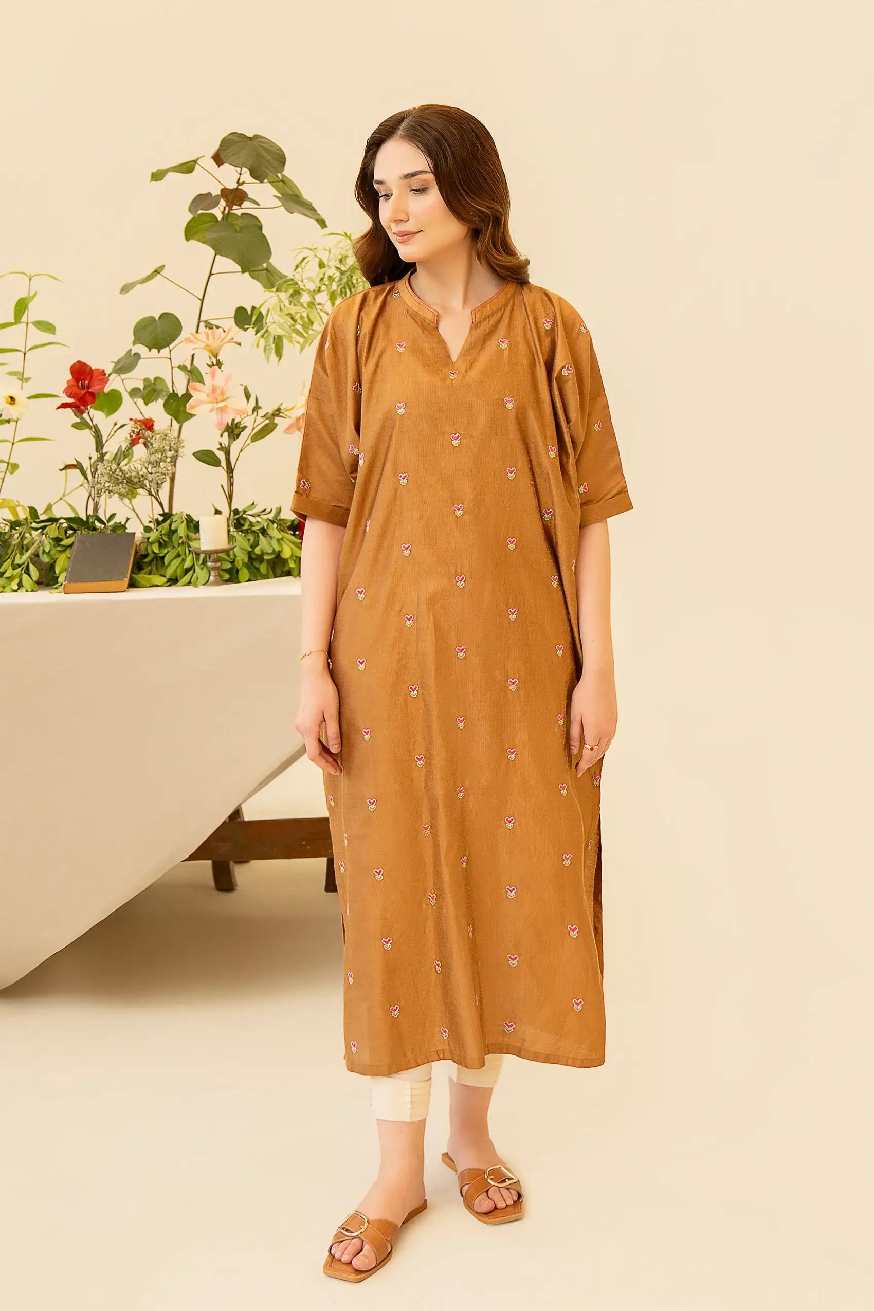 Embroidered Yarn Dyed Cotton Shirt - Kross Kulture