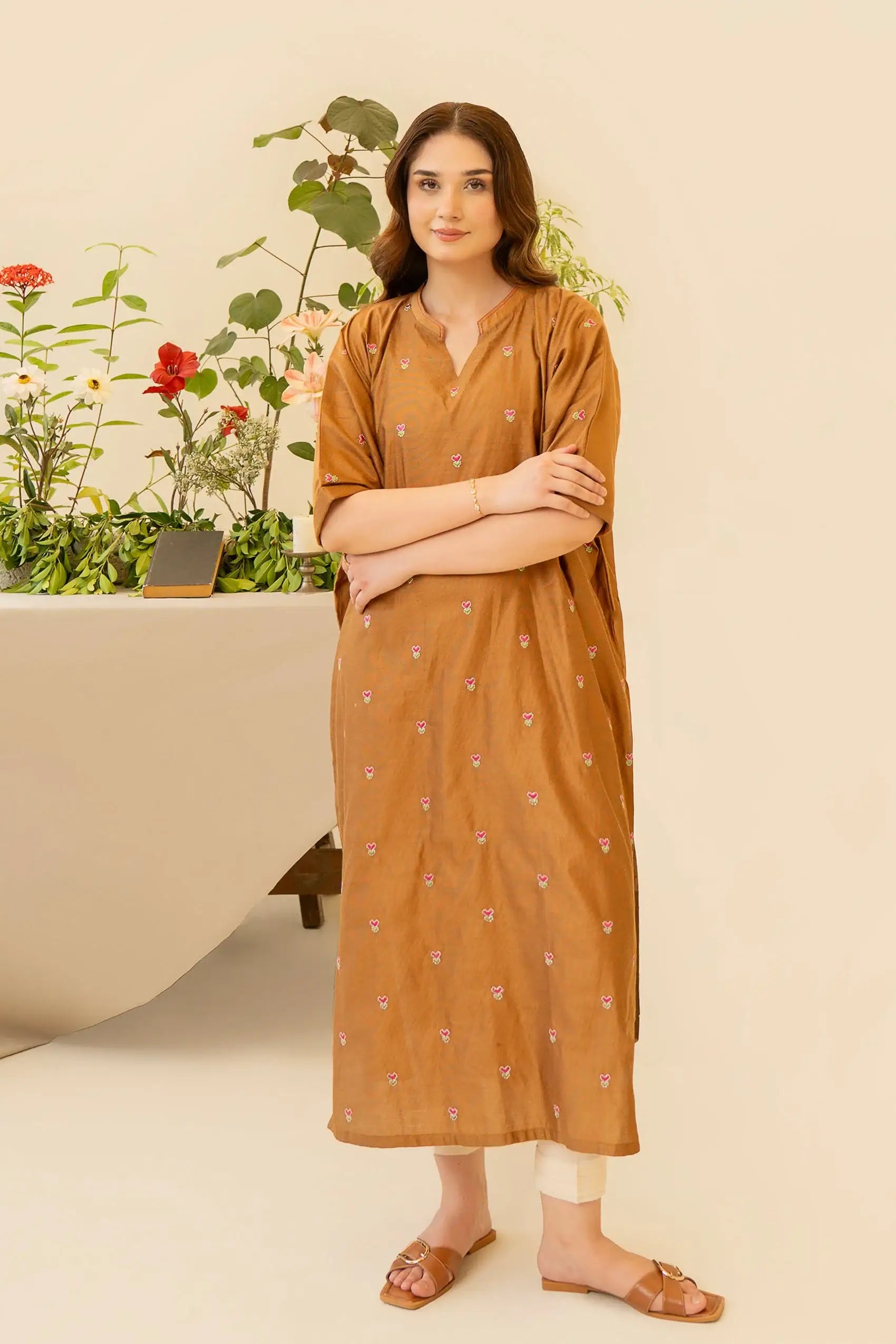 Embroidered Yarn Dyed Cotton Shirt - Kross Kulture