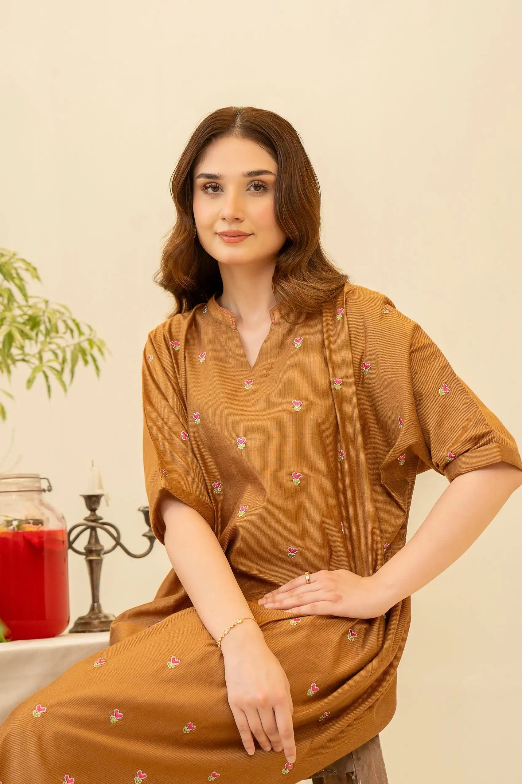 Embroidered Yarn Dyed Cotton Shirt - Kross Kulture