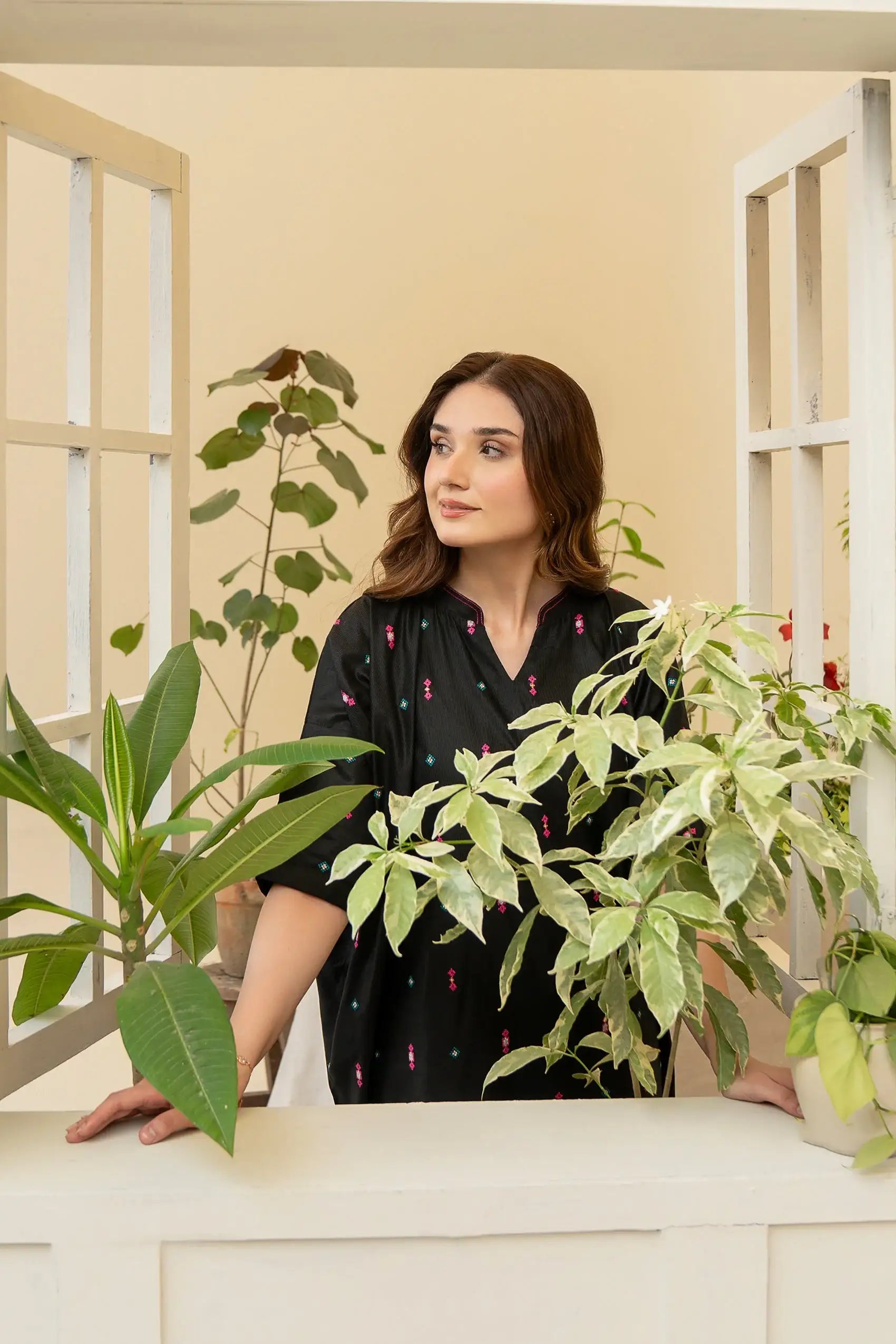 Embroidered Yarn Dyed Cotton Shirt - Kross Kulture