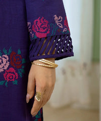 2PC - Embroidered Khaddar Suit - Kross Kulture
