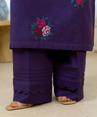 2PC - Embroidered Khaddar Suit - Kross Kulture