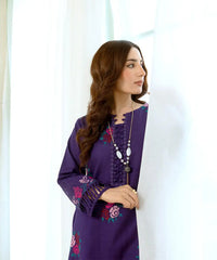 2PC - Embroidered Khaddar Suit - Kross Kulture
