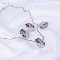 Multi Color Pendant Set with Ring