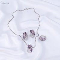 Multi Color Pendant Set with Ring
