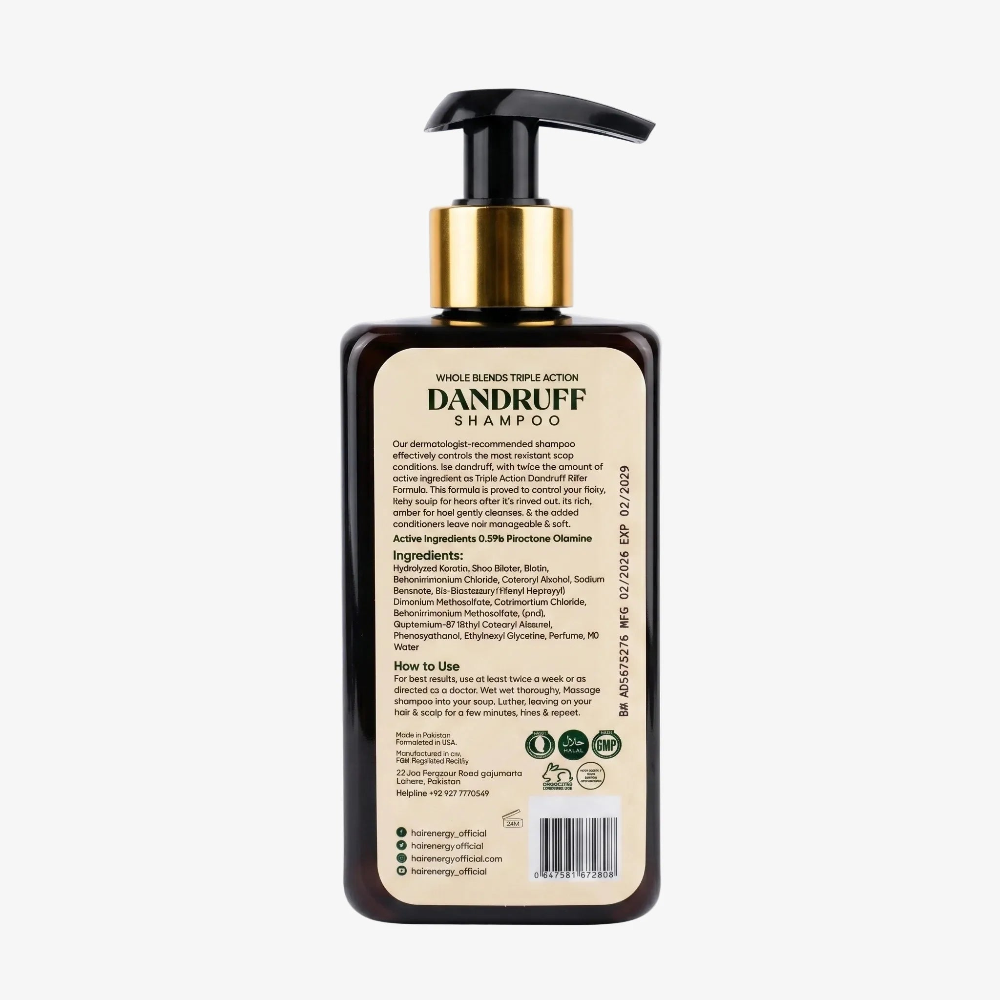 Whole Blends Triple Action Dandruff Killer Hair Shampoo