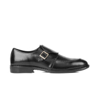 7011-Black Rubber Sole Cow Leather Formal - DeVogue