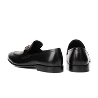 SKU:4001-Black Cow Leather Formal Loafer Style - DeVogue