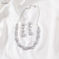 Floral Crystal Necklace Set