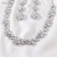 Floral Crystal Necklace Set