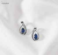 Teardrop Earrings - Blue