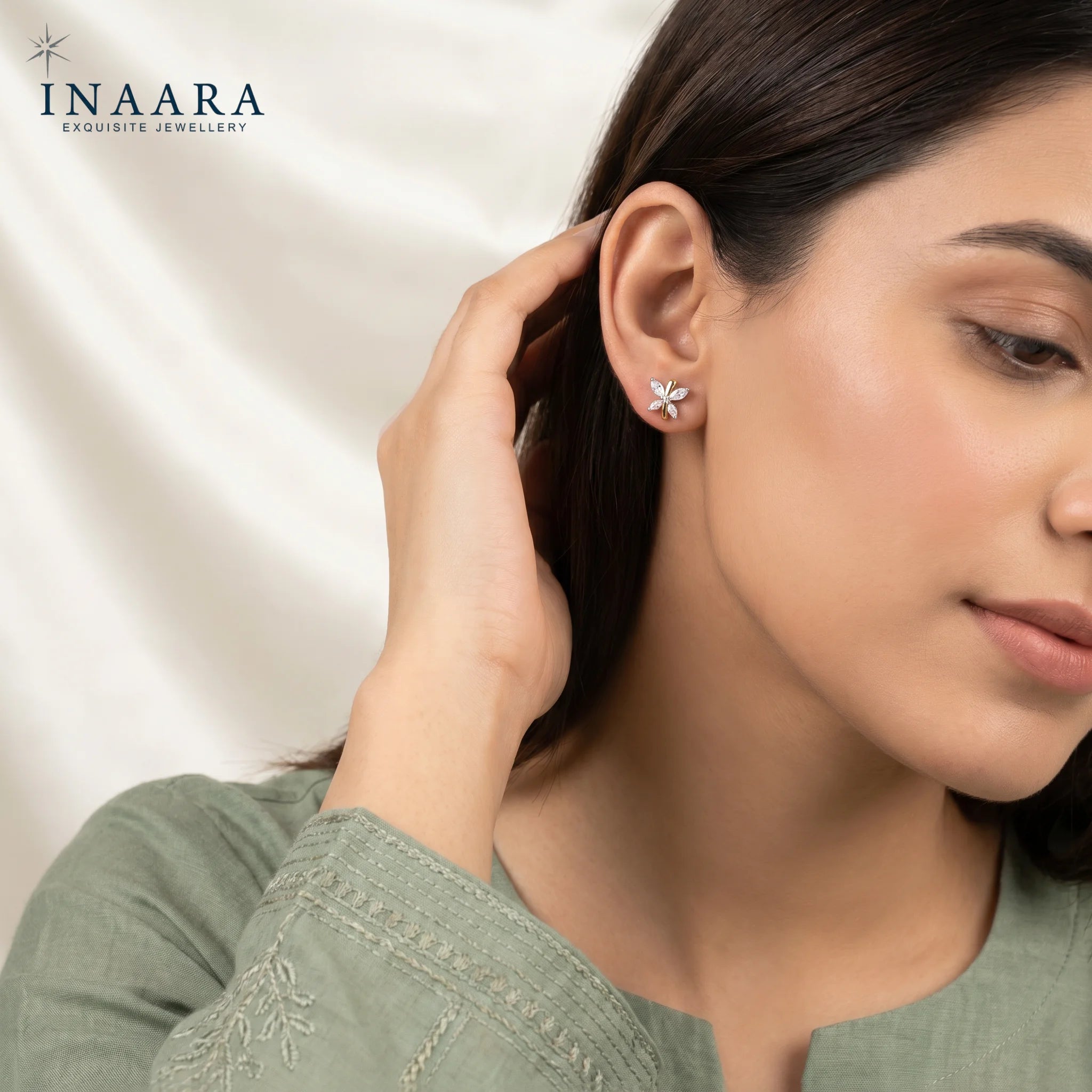 Golden Flutter Studs