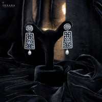 Crown Aqua Earrings
